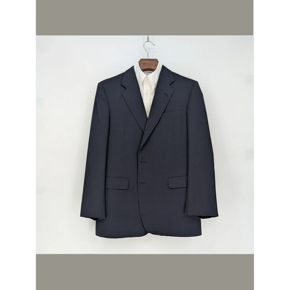 Hickey Freeman Navy Blazer USA Made Wool Sport Coat 42L Classic
